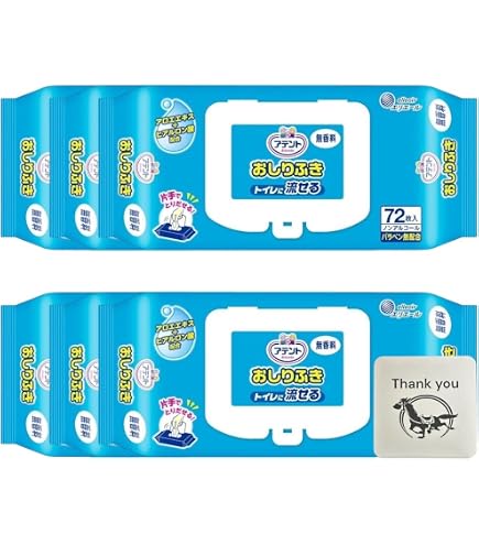 Amazon.co.jp: アテント流せるおしりふき無香料72枚 72枚【12個セット